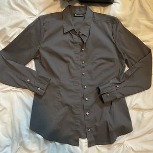 New York & Company button down career blouse with bling buttons